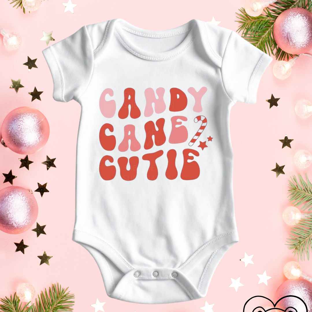 Candy Cane Cutie Baby Grow