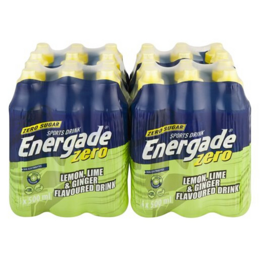 Energade Lemon Lime and Ginger Zero 500ml Bottle (Pack of 6)